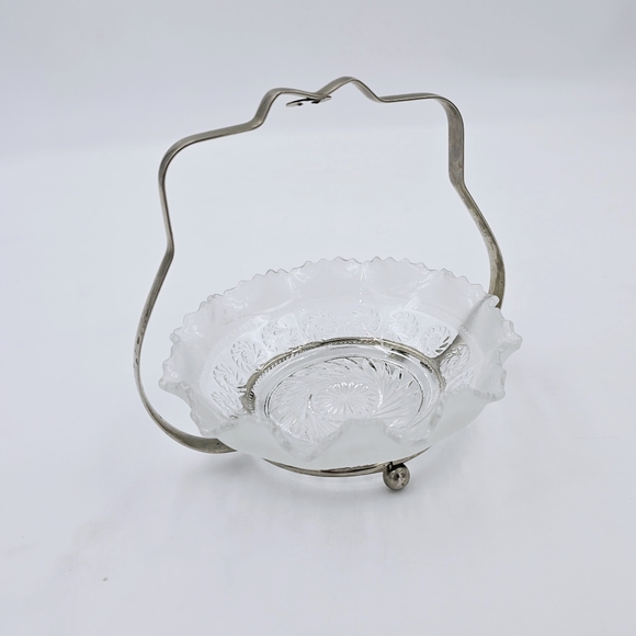 Vintage 2 Pc Chromium Plate & Glass Olive/Relish Dish Sheffield England - Picture 5 of 9